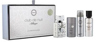 Rinkinys Armaf Club De Nuit Sillage vyrams: kvapusis vanduo EDP, 30 ml + kūno dulksna, 50 ml + plaukų purškiklis, 55 ml + pieštukinis dezodorantas, 75 g kaina ir informacija | Kvepalai vyrams | pigu.lt