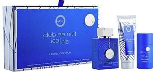 Rinkinys Armaf Club De Nuit Blue Iconic moterims: kvapusis vanduo EDP, 105 ml + dušo želė, 100 ml + pieštukinis dezodorantas, 75 g kaina ir informacija | Kvepalai vyrams | pigu.lt