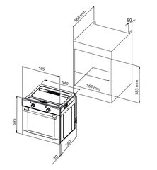 Schlosser OER635CBL kaina ir informacija | Orkaitės | pigu.lt