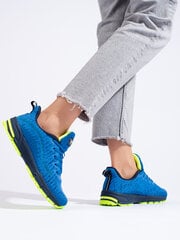 DK women's blue sneakers with a neon sole 295475576 цена и информация | Спортивная обувь, кроссовки для женщин | pigu.lt