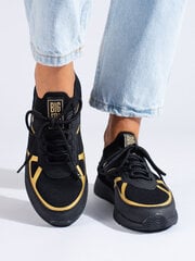 Women's sneakers Big Star JJ274A195 black and yellow 295621676 цена и информация | Спортивная обувь, кроссовки для женщин | pigu.lt