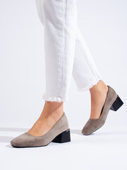 Stylish gray high-heeled pumps 295664277 цена и информация | Женские туфли | pigu.lt