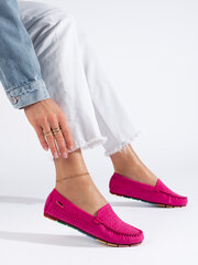 Comfortable pink suede moccasins 296141777 цена и информация | Женские туфли | pigu.lt