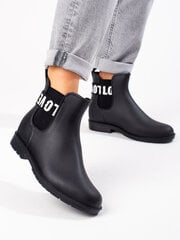 Black women's short rain boots 296171989 цена и информация | Женские резиновые сапоги | pigu.lt