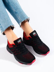 Black and red DK women's textile sports shoes 296266500 цена и информация | Спортивная обувь, кроссовки для женщин | pigu.lt