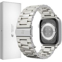 Dirželis Apyrankė skirta Apple Watch 4TechGoods modeliui ULTRA SE 9 8 7 6 5 4 3 2 1 49 45 44 42 mm Band plieno sidabras цена и информация | Аксессуары для смарт-часов и браслетов | pigu.lt