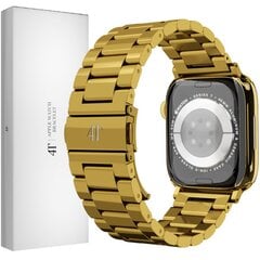 Dirželis Apyrankė skirta Apple Watch 4TechGoods modeliui ULTRA SE 9 8 7 6 5 4 3 2 1 49 45 44 42 mm Band plieno auksas kaina ir informacija | Išmaniųjų laikrodžių ir apyrankių priedai | pigu.lt