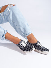 Black and gray checkered sneakers 296386468 цена и информация | Спортивная обувь, кроссовки для женщин | pigu.lt