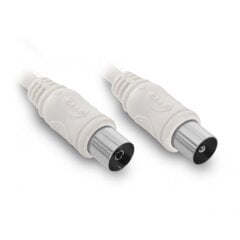 Metronic Coaxial Tv Cable Ø 9.52mm Male/female 5m White 338006 kaina ir informacija | Televizoriai | pigu.lt