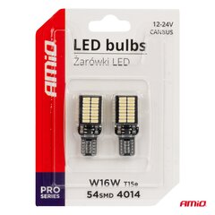 LED lemputės canbus T15e W16W 54*4014 SMD balta 12/24V kaina ir informacija | Automobilių lemputės | pigu.lt