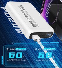 SENDEM PH82 powerbank 20000 mAh | 2.4A | LED | balta kaina ir informacija | Atsarginiai maitinimo šaltiniai (power bank) | pigu.lt