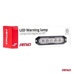 Тонкая мигалка на решетку 12/24В 6*3Вт LED R65 R10 129*30 цена и информация | Автопринадлежности | pigu.lt