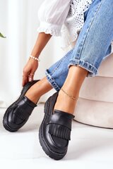 Leather Loafers Big Star II274100 Black 16213-21 цена и информация | Женские тапочки | pigu.lt