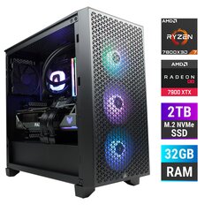 Компьютер MonsterX Ryzen 7 7800X3D 32GB 2TB NVME RX7900XTX цена и информация | Стационарные компьютеры | pigu.lt