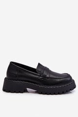 Women's Loafers Leather Shoes Big Star LL274458 Black 24105-21 цена и информация | Женские тапочки | pigu.lt