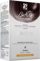 Стойкая краска для волос BioNike SHINE ON color CASTANO 4, один набор цена и информация | Краска для волос | pigu.lt