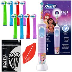 ORAL-B VITALITY PRO 103 PRINCESS dantų šepetėlis vaikams + PRIEDAI цена и информация | Электрические зубные щетки | pigu.lt