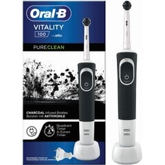 ORAL-B VITALITY 100 PURE CLEAN BLACK ELEKTRINIS Dantų šepetėlis цена и информация | Электрические зубные щетки | pigu.lt