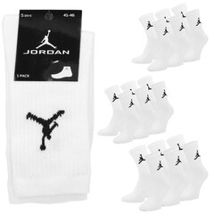 Kojinės vyrams Nike Jordan, baltos, 9 vnt. kaina ir informacija | Vyriškos kojinės | pigu.lt