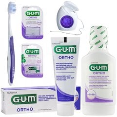 SUNSTAR GUM ORTHO ORTHODONTIC SET SKYSTOS VAŠKOS PASTOS ŠEPEČIO SIŪLAS цена и информация | Электрические зубные щетки | pigu.lt