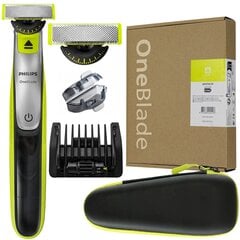 "Philips Oneblade QP2734/31" skustuvas + 2 tipo dėklas kaina ir informacija | Plaukų kirpimo mašinėlės | pigu.lt