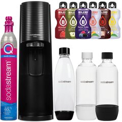 "SodaStream Terra Black" juodas vienas butelis + baltas 1 l + juodas 1 l butelis + bolero kaina ir informacija | Gazuoto vandens aparatai ir priedai | pigu.lt