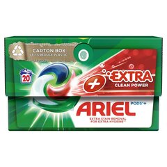 Ariel Extra Clean skalbimo kapsulės, 20vnt. x 4 vnt. kaina ir informacija | Skalbimo priemonės | pigu.lt