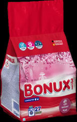 Bonux Radiant Rose skalbimo milteliai, 1,75Kg /27sk. x 3 vnt. kaina ir informacija | Skalbimo priemonės | pigu.lt