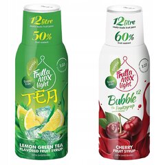 Sirupas FruttaMax ICE TEA CITRYNOWA GREEN Light 500 ml+Sirupas FruttaMax Cherry LIGHT 500 ml kaina ir informacija | Gazuoto vandens aparatai ir priedai | pigu.lt