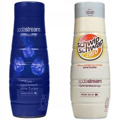 "SodaStream Cola" sirupas be cukraus 440ml+SodaStream Schwip sirupas be cukraus 440ml kaina ir informacija | Gazuoto vandens aparatai ir priedai | pigu.lt