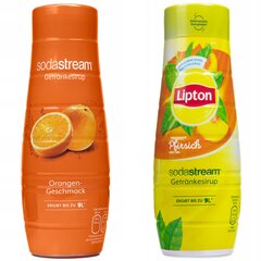 Sirupas, skirtas "SodaStream Classics Orange 440ml+ Lipton Ice Tea Peach 440ml kaina ir informacija | Gazuoto vandens aparatai ir priedai | pigu.lt