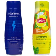 Sirupas "SodaStream Isotonic" 440ml+Lipton Ice Tea Peach 440ml kaina ir informacija | Gazuoto vandens aparatai ir priedai | pigu.lt