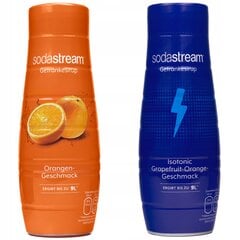 Sirupas, skirtas "SodaStream Classics Orange 440ml+Izotonikas 440ml kaina ir informacija | Gazuoto vandens aparatai ir priedai | pigu.lt