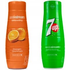 Sirupas, skirtas "SodaStream Classics Orange" 440ml+7UP kaina ir informacija | Gazuoto vandens aparatai ir priedai | pigu.lt