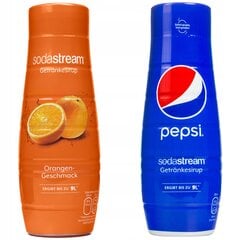 Sirupas, skirtas "SodaStream Classics Orange 440ml+Pepsi kaina ir informacija | Gazuoto vandens aparatai ir priedai | pigu.lt