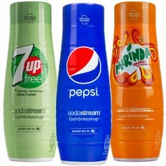 Sirupas Sodastream Pepsi, Mirinda, 7UP 0 kaina ir informacija | Gazuoto vandens aparatai ir priedai | pigu.lt