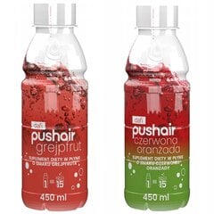 PUSHAIR maisto papildas greipfrutų sirupas 450ml + PUSHAIR maisto papildas raudonųjų apelsinų sirupas 450ml цена и информация | Аппараты для газирования воды | pigu.lt