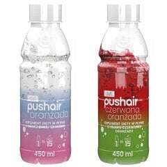 PUSHAIR maisto papildas "Raudonasis apelsinų sirupas" 450ml + PUSHAIR maisto papildas "Baltasis apelsinų sirupas" 450ml цена и информация | Аппараты для газирования воды | pigu.lt