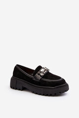 Women's Loafers with Ornamental Strap Black Nancille 29710-21 цена и информация | Женские тапочки | pigu.lt