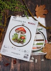 Siuvinėjimo rinkiniai su lankeliai „Amanita Muscaria“ 11x13cm SBC232 Luca-S kaina ir informacija | Siuvinėjimo priemonės | pigu.lt