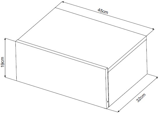 Naktinis Staliukas Pakabinamas 45 Cm Skirtas Miegamajam kaina ir informacija | Spintelės prie lovos | pigu.lt