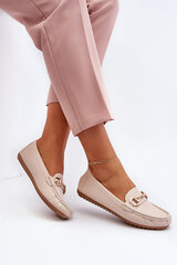 Women's Classic Eco Leather Moccasins in Beige Demese 30389-21 цена и информация | Женские тапочки | pigu.lt