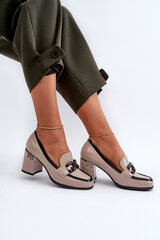 Women's Patent Leather Pumps in Beige D&A MR38-973 31093-21 цена и информация | Женские тапочки | pigu.lt