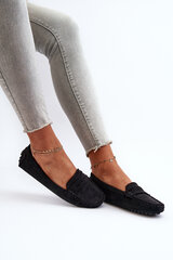 Women's Black Faux Suede Moccasins Adelmarie 31180-21 цена и информация | Женские тапочки | pigu.lt