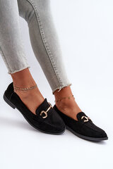 Women's Loafers on Flat Heel with Embellishment Black Aviole 31237-21 цена и информация | Женские тапочки | pigu.lt