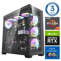 INTOP AQUA Ryzen 7 7700X 32GB DDR5 1TB SSD M.2 NVME RTX4070 SUPER 12GB no-OS kaina ir informacija | Stacionarūs kompiuteriai | pigu.lt