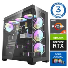 INTOP AQUA Ryzen 5 7600X 32GB DDR5 1TB SSD M.2 NVME RTX4070 SUPER 12GB no-OS kaina ir informacija | Stacionarūs kompiuteriai | pigu.lt