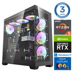 INTOP AQUA Ryzen 5 7600X 16GB DDR5 1TB SSD M.2 NVME RTX4070 SUPER 12GB WIN11 kaina ir informacija | Stacionarūs kompiuteriai | pigu.lt