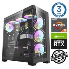 INTOP Ryzen 9 5900X 16GB DDR5 1TB SSD M.2 NVME+2TB RTX4070 SUPER 12GB no-OS kaina ir informacija | Stacionarūs kompiuteriai | pigu.lt