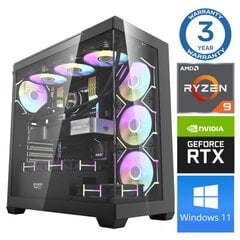 Intop Ryzen 9 kaina ir informacija | Stacionarūs kompiuteriai | pigu.lt